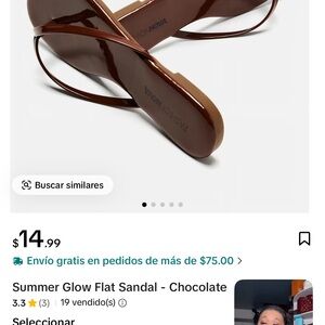 Fashion Nova Brown Flat Sandals
